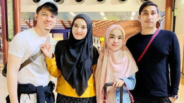 Pasangan Medina Zein dan Lukman Azhari (kanan) pose bersama pasangan Irwansyah dan Zaskia Sungkar. (Foto: Instagram Medina Zein)