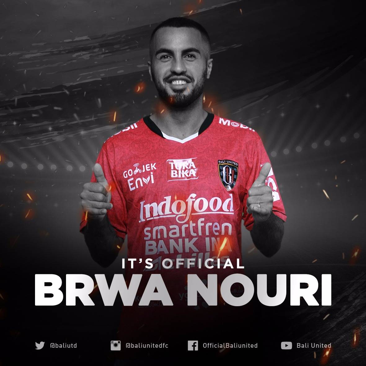 Gelandang Bali United, Brwa Nouri, menjadi pemain dengan nilai pasar tertinggi di Liga 1. (Foto: Instagram Bali United)