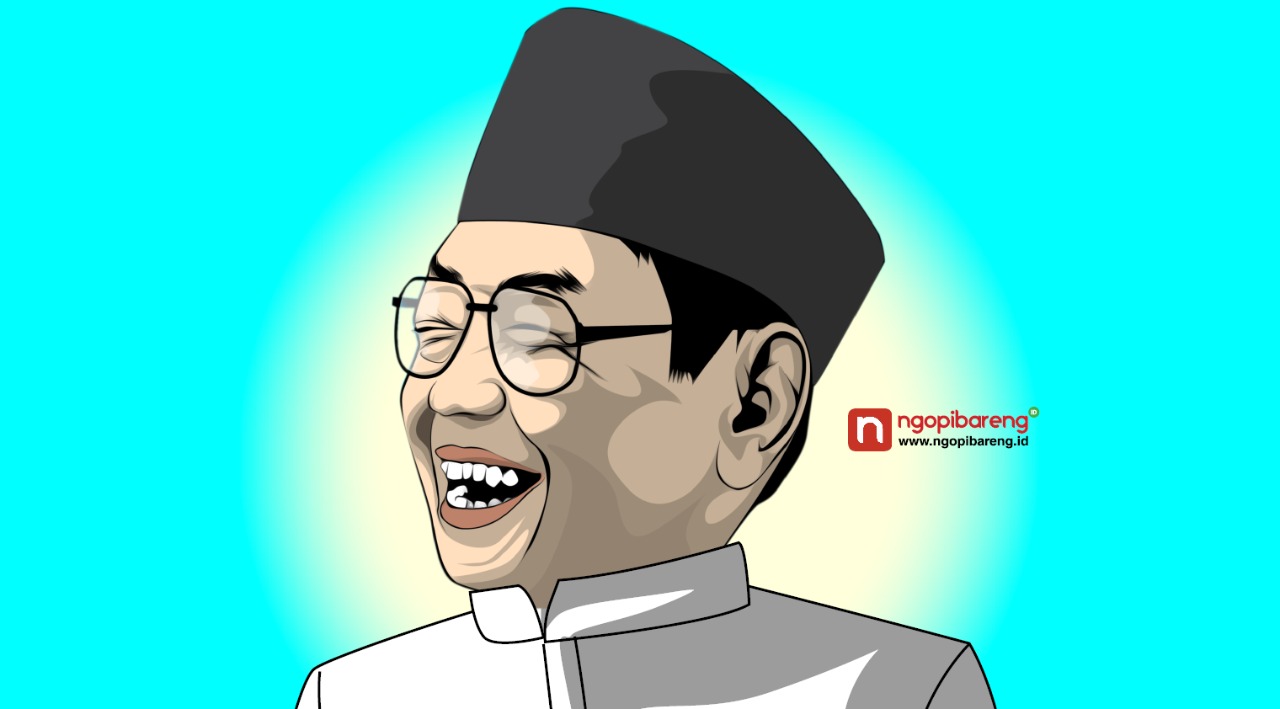 Ilustrasi Gus Dur. (Grafis: Fa Vidhi)