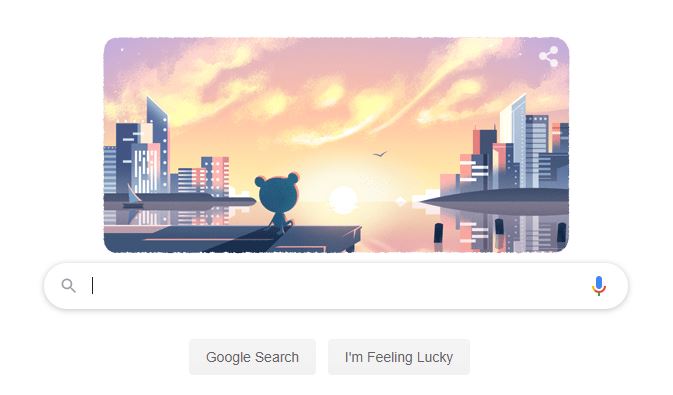 Tampilan Google Doodle menyambut Tahun Baru 2020. (Foto: Google)