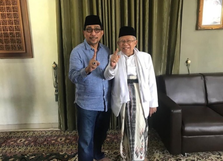 Mantan Kapolda Jatim, Machfud Arifin, saat bersama Wapres RI, Ma'ruf Amin. (Foto: Istimewa)