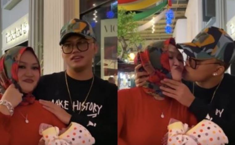 Foto kenangan penyanyi Rizky Febian dengan sang ibu Lina, bersama adik bayinya. (Foto: YouTube Putri Delina)