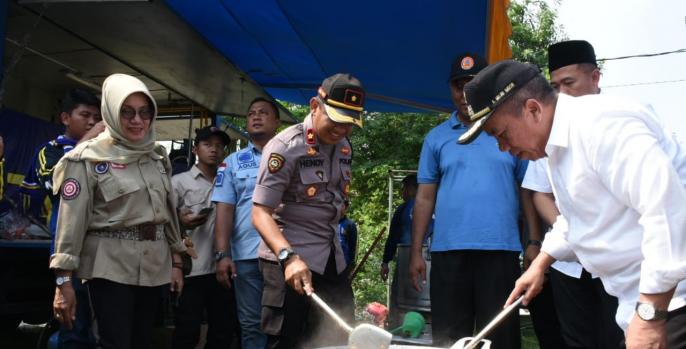 Wakil Bupati Pasuruan hadiri simulasi penanggulangan bencana. (Foto: Dok Humas)