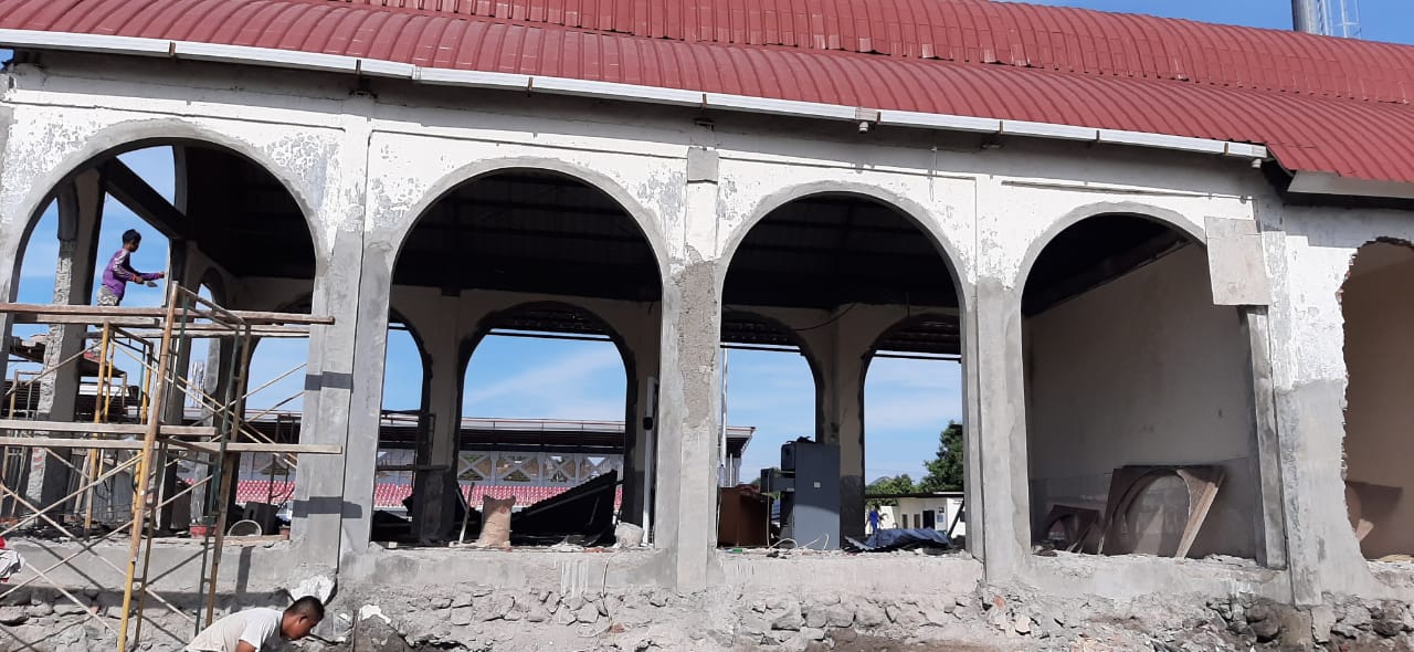 Salah satu sudut bangunan Museum Olahraga yang sedang dibangun. (Foto: Dokumentasi Cipta Karya)