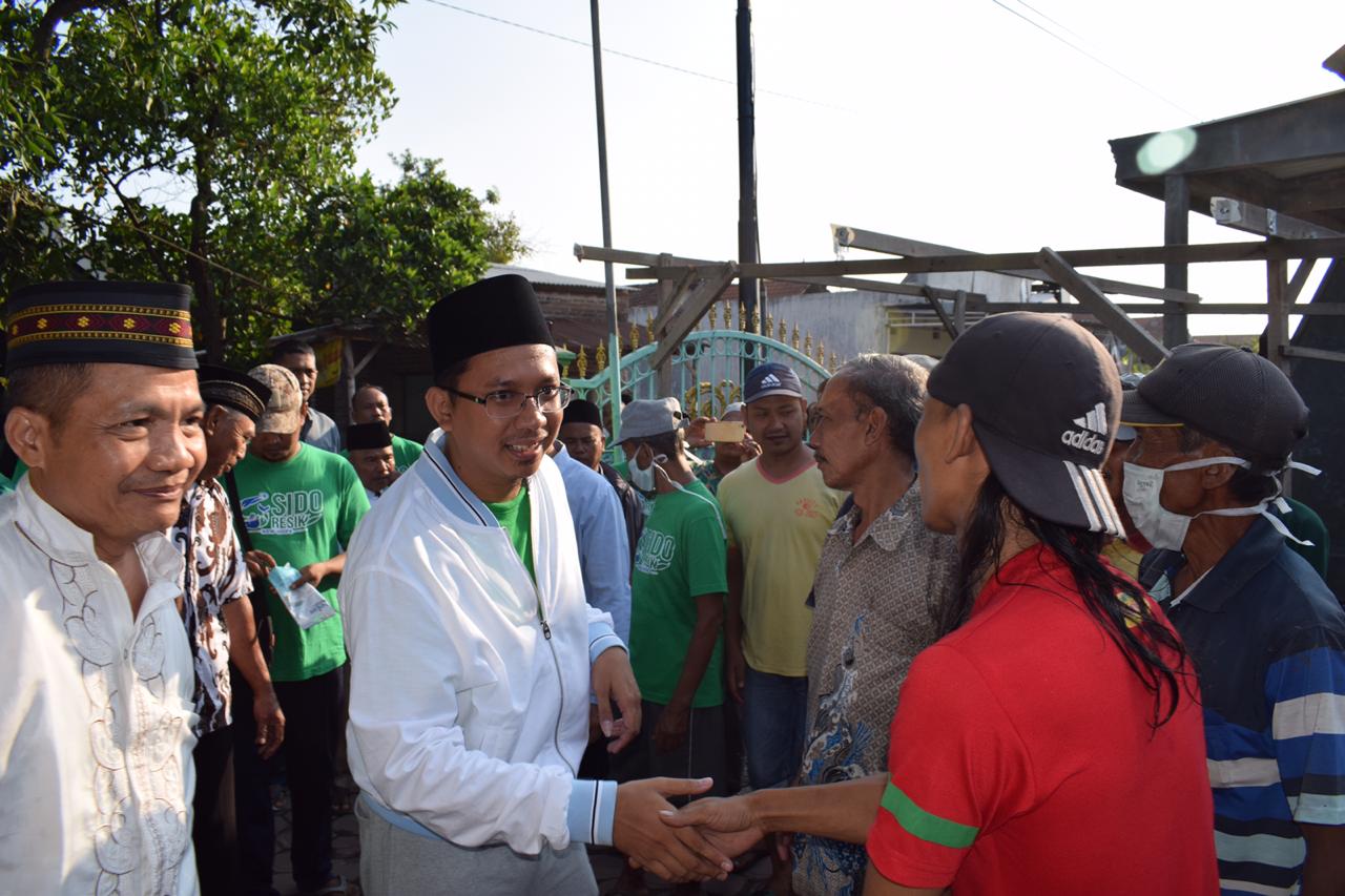 Bakal Calon Bupati Sidoarjo Ahmad Muhdlor Ali (Gus Muhdlor) saat berada di Sukodono. (Foto: Tim Gus Muhdlor)