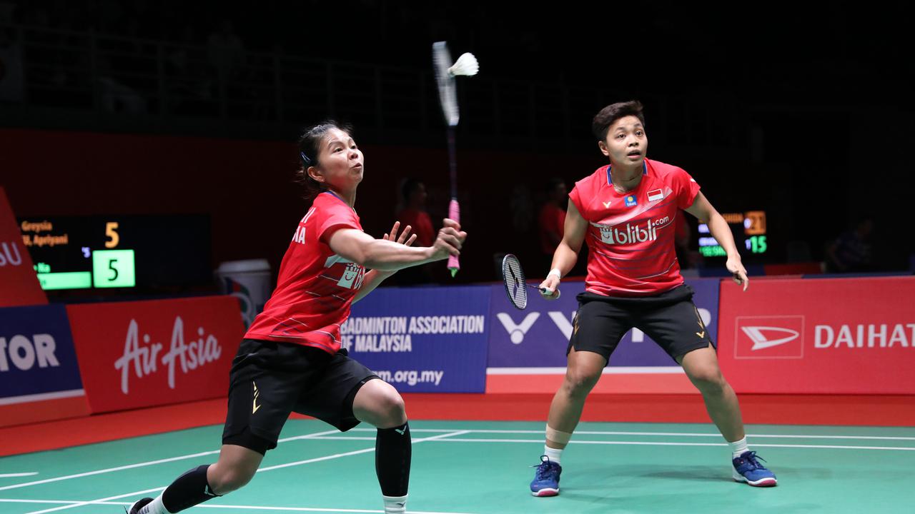 Ganda putri Greysia Polii/Apriyani Rahayu menjuarai Indonesia Master 2020 di Jakarta setelah mengalahkan pasangan Denmark. (Foto: PBSI)