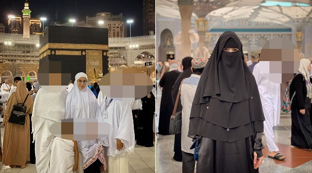 Penampilan Nur Sajat saat umrah. (Foto: Instagram Nur Sajat)