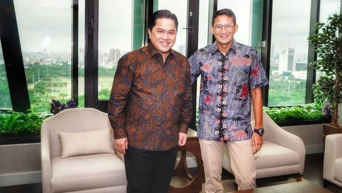 Persahabatan Sandiaga Uno dan Erick Thohir. (Foto: Instagram Erick Thohir dan Sandi Uno)