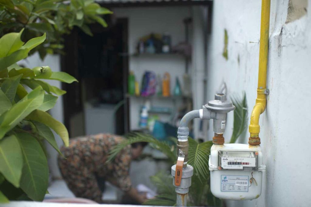 Foto meteran gas di salah satu rumah pelanggan. (Foto: Istimewa)