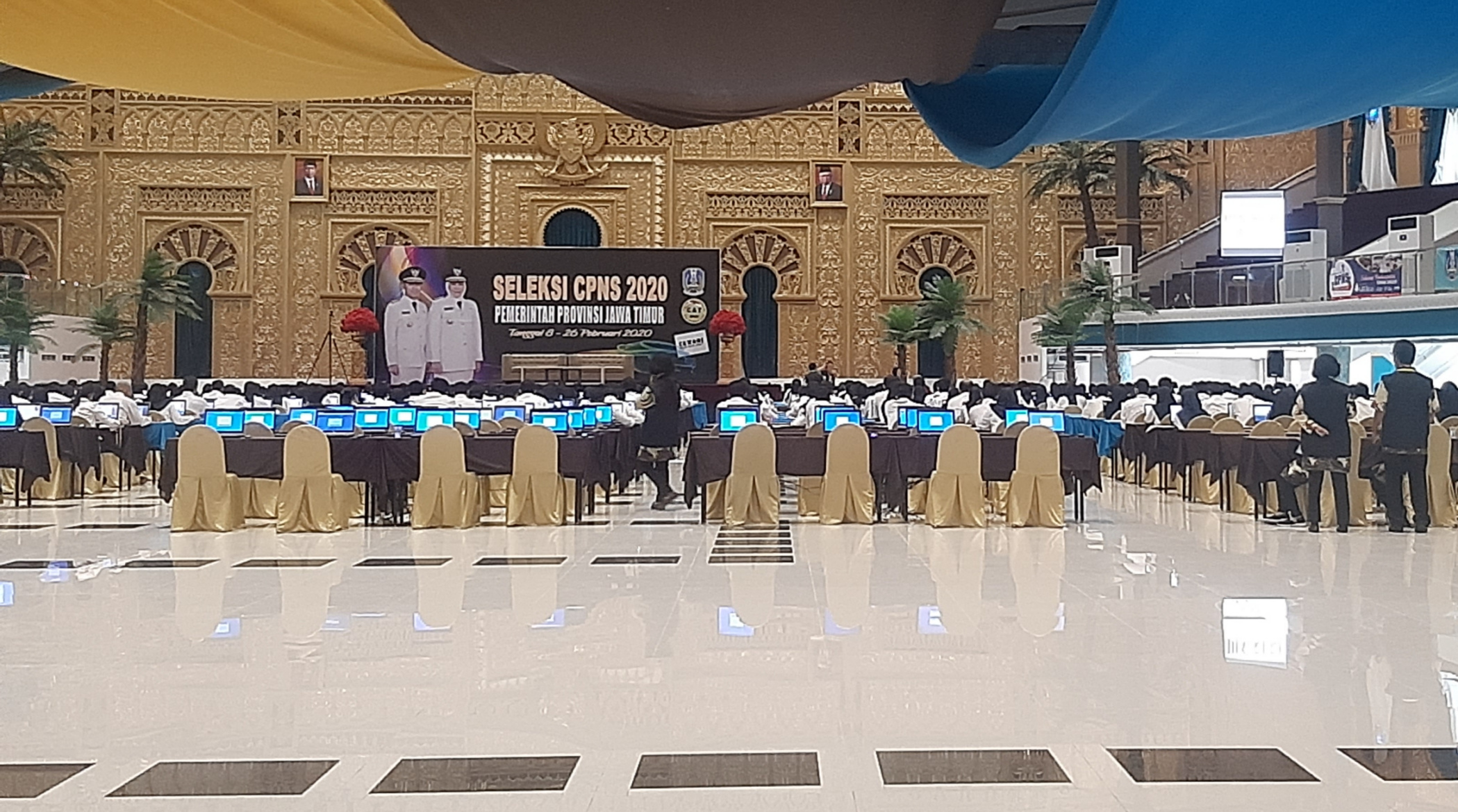 Suasana seleksi CPNS wilayah Jatim. (Foto:Pita/Ngopibareng.id)