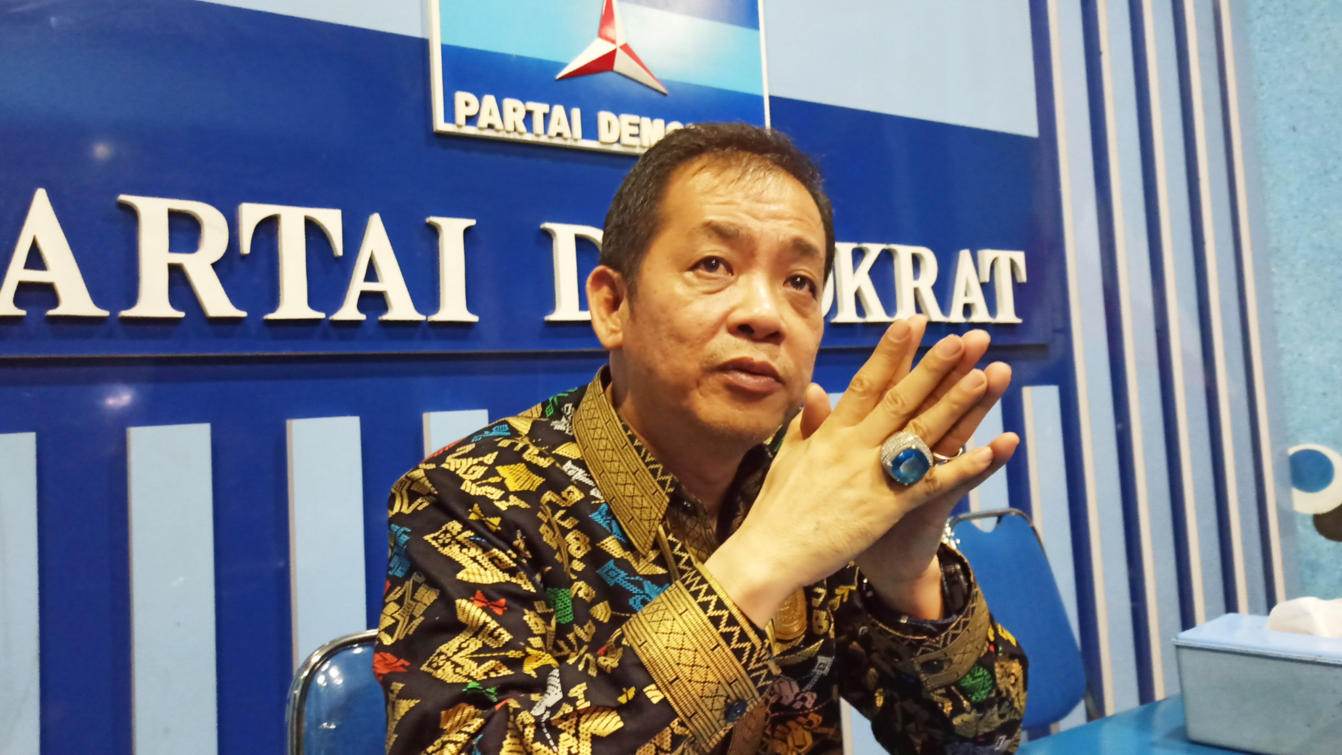 Ketua DPC Partai Demokrat Banyuwangi, Michael Edy Hariyanto (foto : Hujaini/ngopibareng.id)