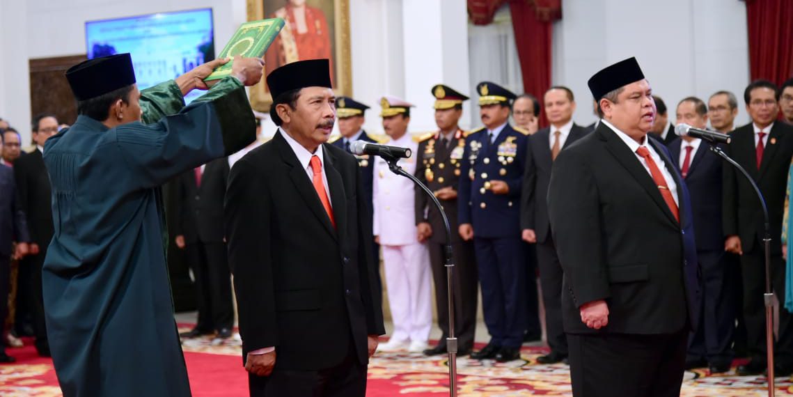 Yudian Wahyudi saat dilantik sebagai Kepala Badan Pembinaan Ideologi Pancasila (BPIP). (Foto: Dok. Setpres)