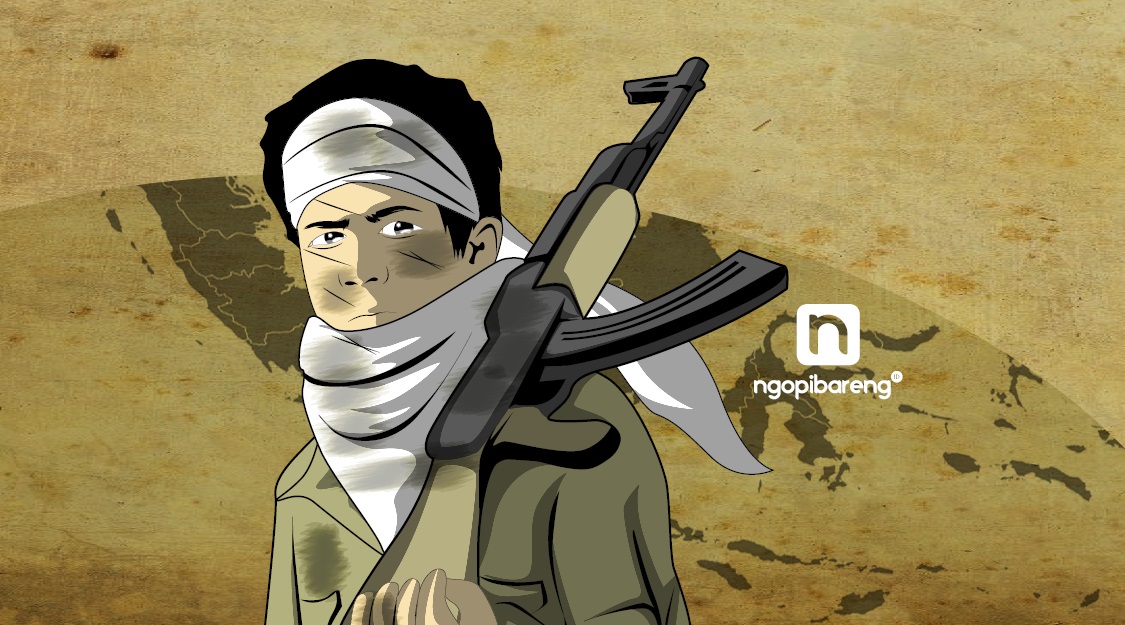 Ilustrasi ISIS atau kelompok militan Negara Islam Irak dan Suriah. (Grafis: Fa Vidhi)