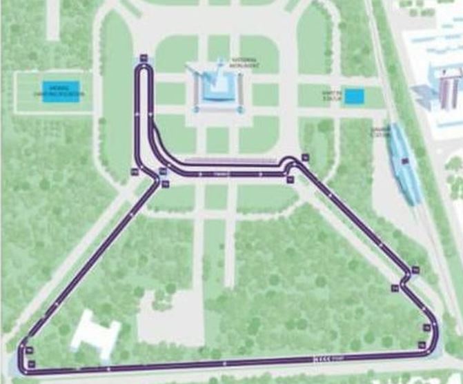 Layout desain Sirkuit Formula E Jakarta. (Foto: Dok. Pemprov DKI)