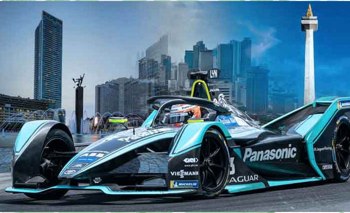 Ilustrasi persiapan Formula E di kawasan Monas, Jakarta. (Foto:IndoSport)