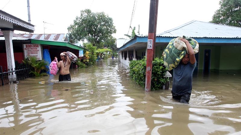 Ilustrasi banjir di Indonesia (Foto: Aljazeera.com)