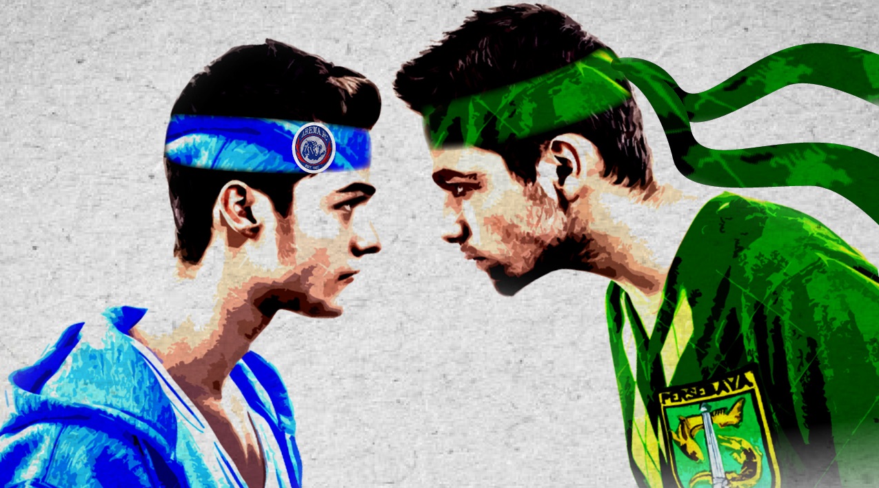Rivalitas Bonek Mania versus Aremania. (Grafis: Fa Vidhi/Ngopibareng.id)