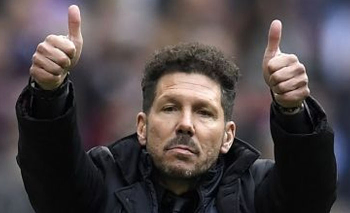 Manajer Atletico Madrid, Diego Simeone. (Foto:AFP)