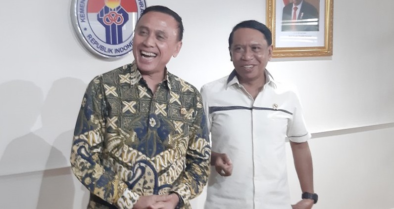 Mochamad Iriawan bersama Menpora Zainuddin Amali. (Foto: Antara)