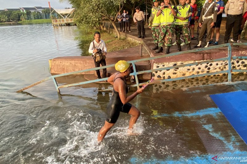 Pembang Triathlon diikuti atlet dari berbagai negara. (Foto: Antara)