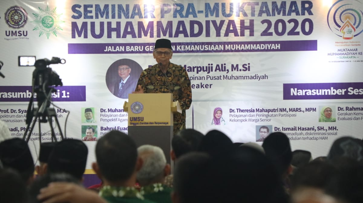 Bendahara Pimpinan Pusat (PP) Muhammadiyah, Marpuji Ali ketika berceramah. (Foto: Istimewa)