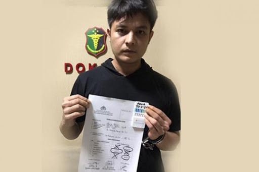 Aktor Aulia Farhan alias Farhan Petterson positif konsumsi narkoba jenis sabu-sabu. (Foto: Dok. Polda Metro Jaya)