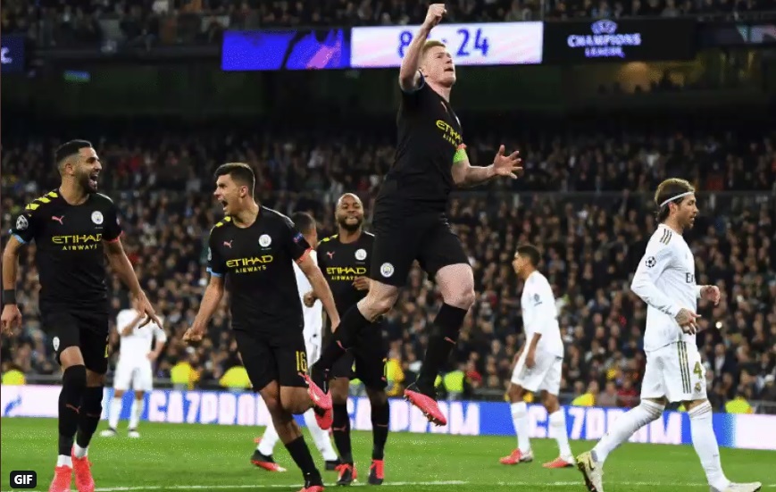 Kevin de Bruyne menjadi bintang lapangan di laga ini. (Foto: Capture Twitter/@ManCity)