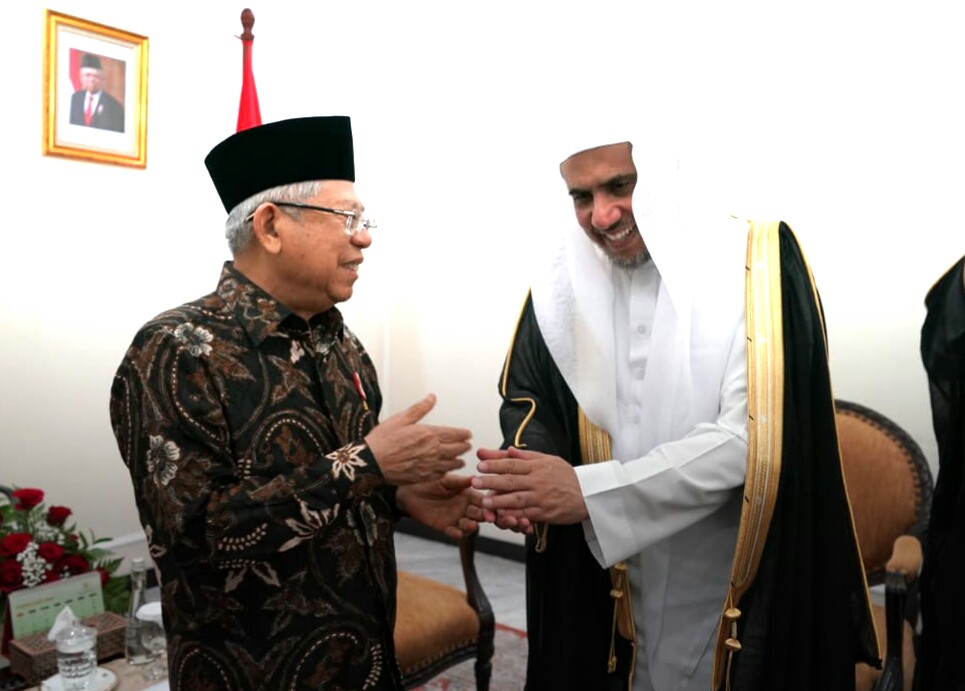 Wakil Presiden (Wapres) Ma'ruf Amin menerima kunjungan Sekretaris Jenderal Rabitah Al-Alam Al-Islami Syekh Mohammed Abdulkarim Al-Essa, Jumat 28 Februari 2020. (Foto: Setwapres)