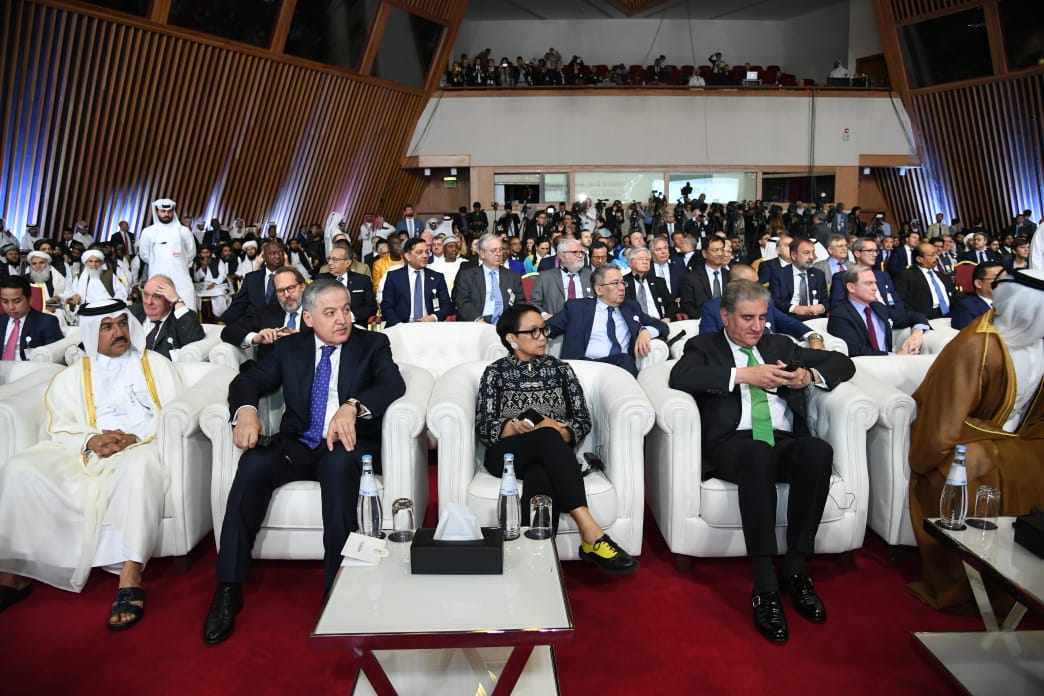 Menteri Luar Negeri, Retno L.P. Marsudi hadiri  penandatanganan Kesepakatan untuk Perdamaian Afghanistan. (Foto:Kemlu)