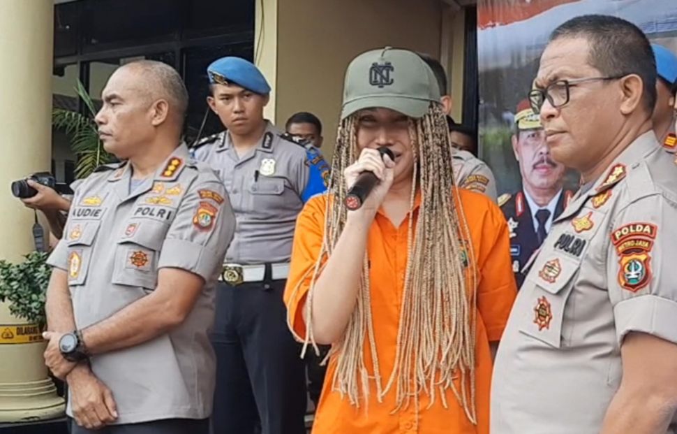 Lucinta Luna terciduk kasus narkoba di Polda Metro Jaya, Jakarta Selatan. (Foto: Istimewa)