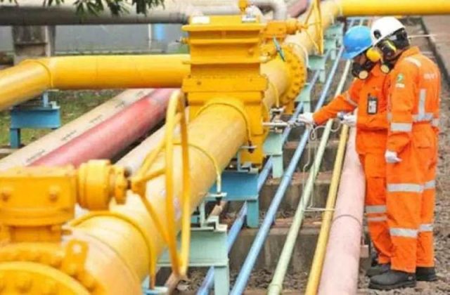 Petugas memeriksa jaringan gas milik PGN. (Foto: Humas PGN)