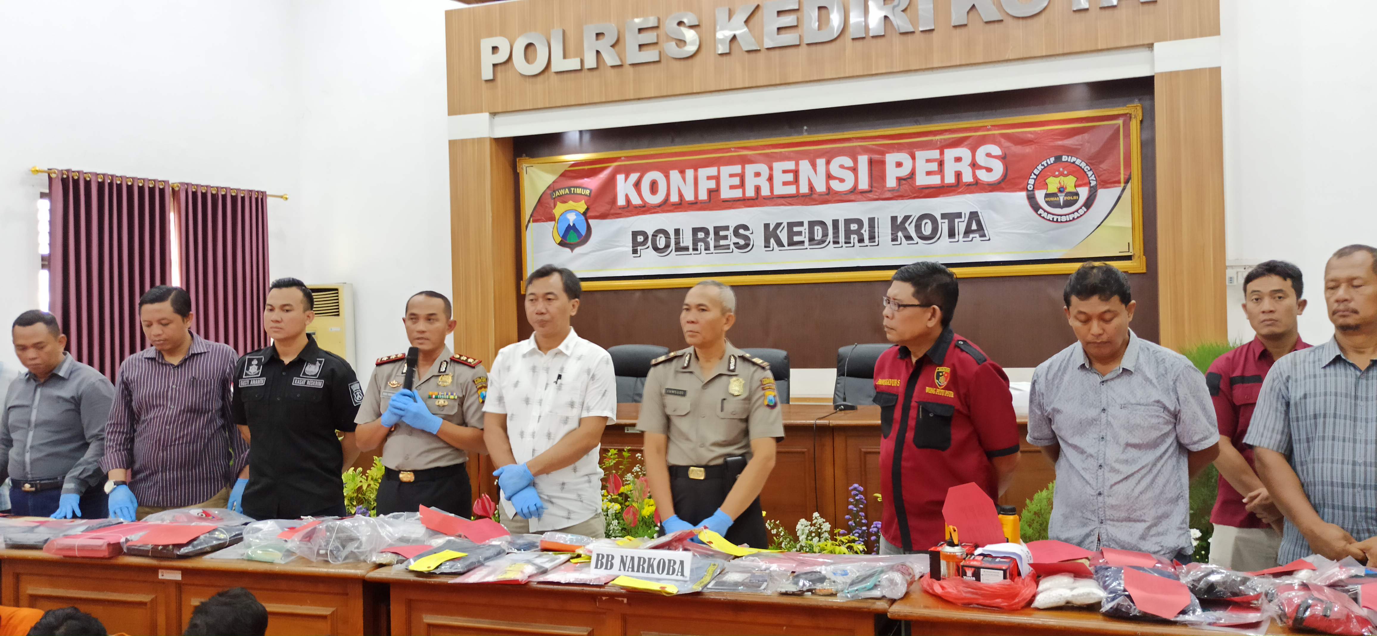 Ilustrasi. Kapolres Kediri Kota saat mengikuti gelar perkara pengungkapan kasus di Mapolres Kediri Kota. (Foto: Fendhy Plesmana/Ngopibareng.id)