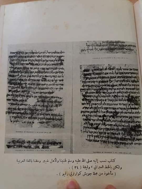 Manuskrip Surat Nabi yang dimuat dalam sebuah tulisan akademik karya Dr. Muhammad Hamidullah. (Foto: Istimewa) 