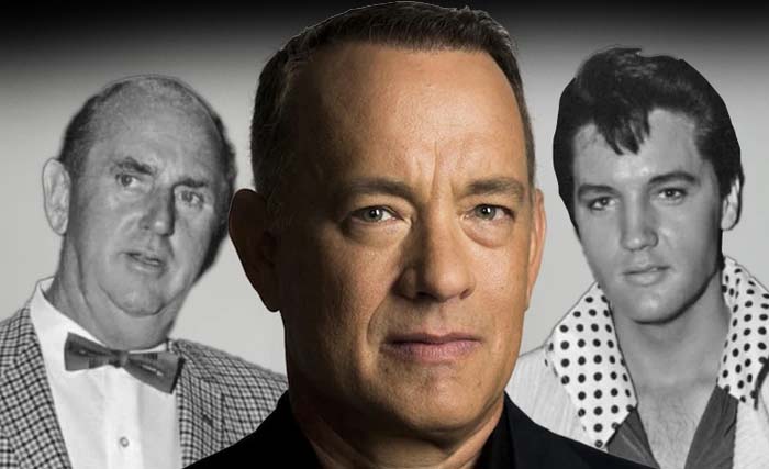 Kolonel Tom Parker (akan diperankan Tom Hanks), Tom Hanks, dan  Elvis Presley