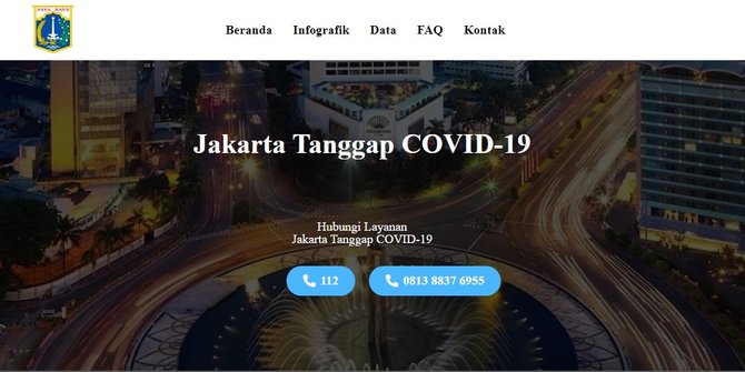 Situs Virus Corona Pemprov DKI Jakarta. (Foto: Twitter)