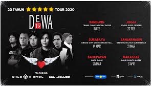 Jadwal sisa konser dewa 19 yang dibatalkan pihak penyelenggara karena virus corona. (Foto:  twitter @dewa19)