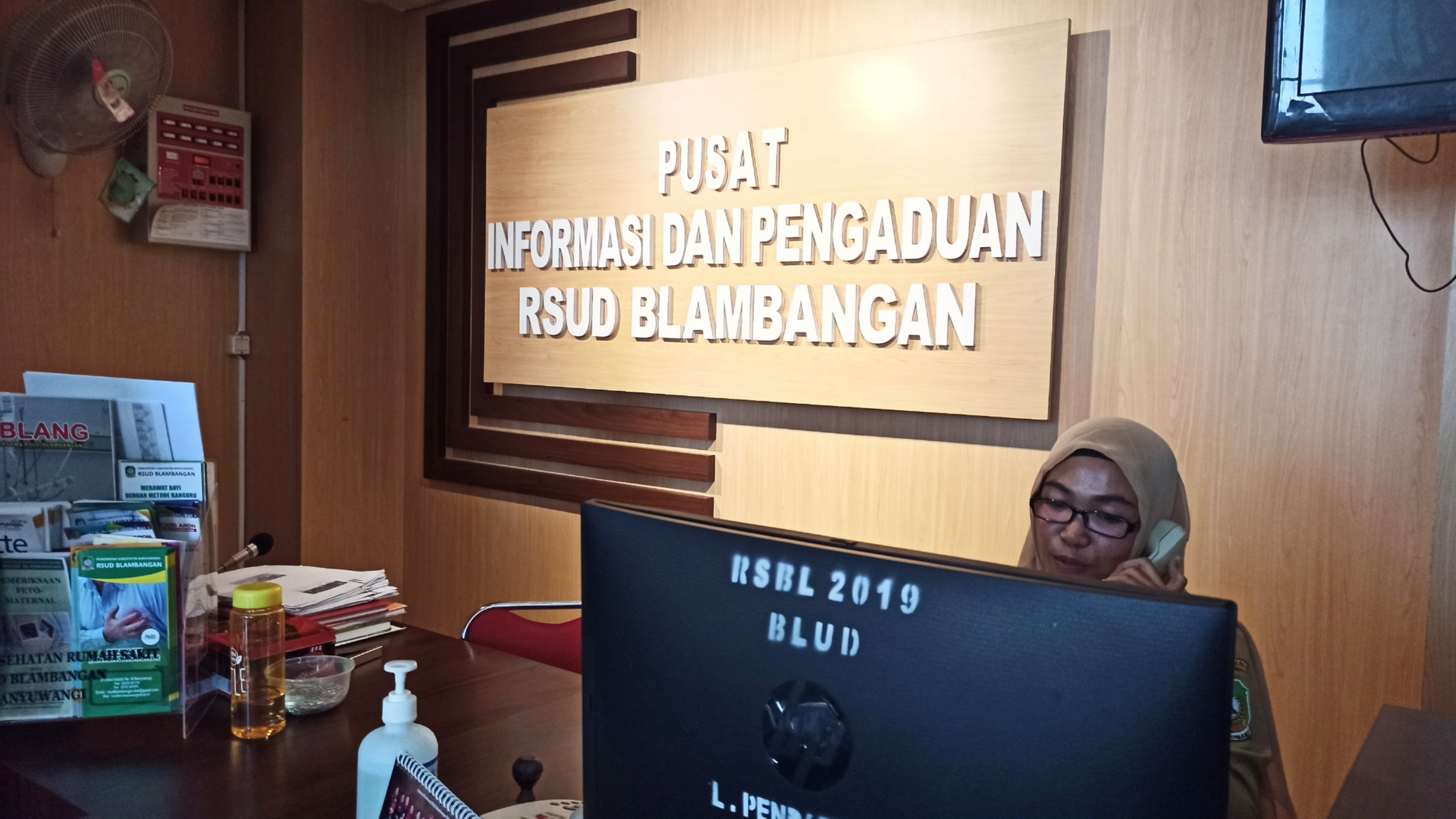 Ruang informasi RSUD Blambangan (Goto: Hujaini/Ngopibareng.id)