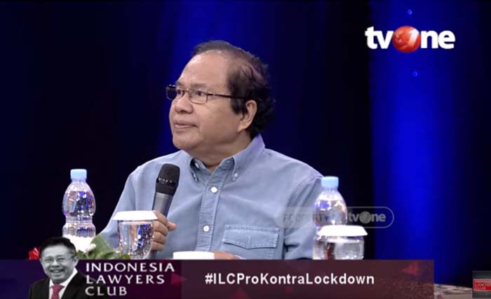 Rizal Ramli saat tampil pada acara ILC TV-One, Selasa malam. (Foto:Youtube)