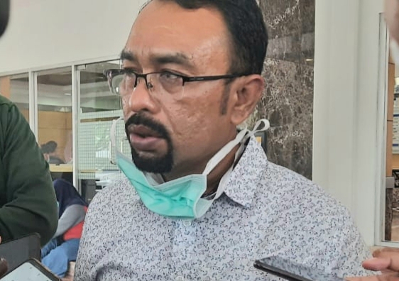 Ikhsan Nudin MZ, orang tua dari satu pasien ODP yang dipulangkan hari ini, Rabu, 18 Maret 2020. (Foto:istimewa)