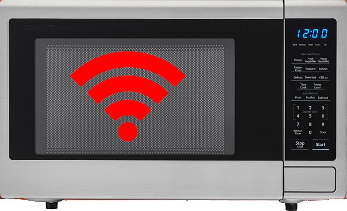 Ilustrasi microwave dan WIFI. (Ngopibareng)