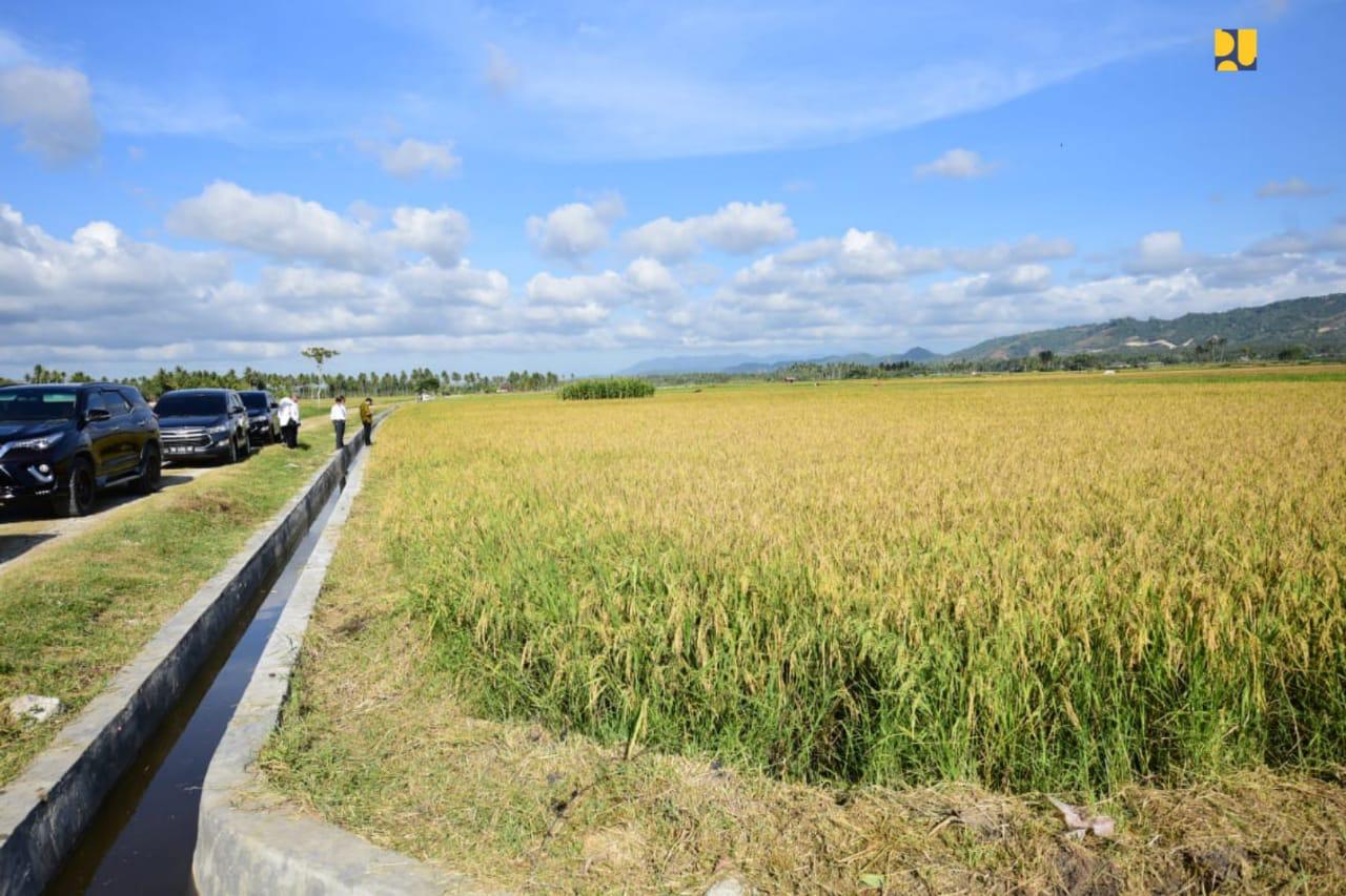 Pembangunan saluran irigasi oleh Balai Besar. (Foto: PUPR)