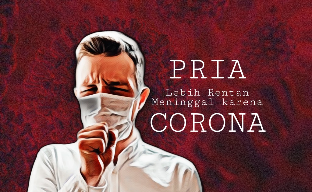 Ilustrasi kematian akibat corona pada pria lebih dari wanita. (Grafis: Fa Vidhi)