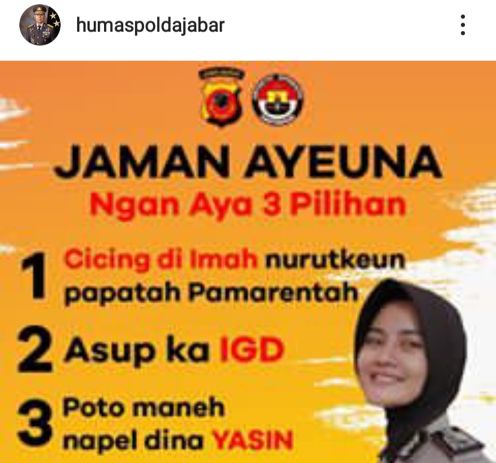 (Foto: Capture Instagram @humaspoldajabar) 