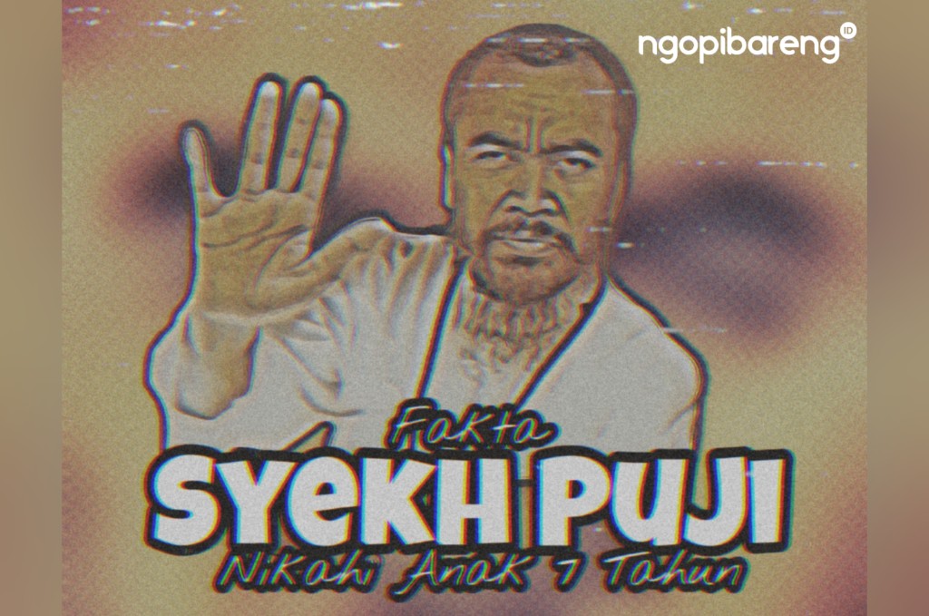 Ilustrasi Syekh Puji. (Grafis: Fa Vidhi/Ngopibareng.id)