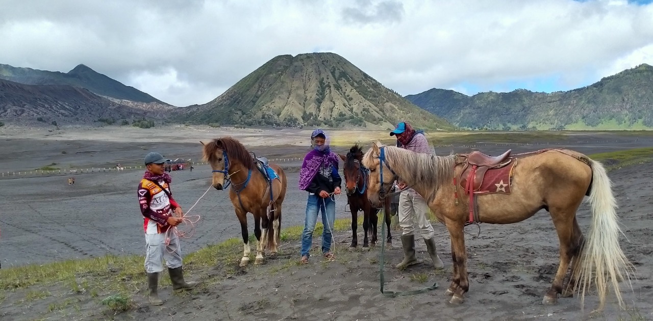 Gunung Bromo di Kabupaten Probolinggo, Jawa Timur, sepi wisatawan sejak Covid-19 merebak. (Foto: Ikhsan Mahmudi/Ngopibareng.id)