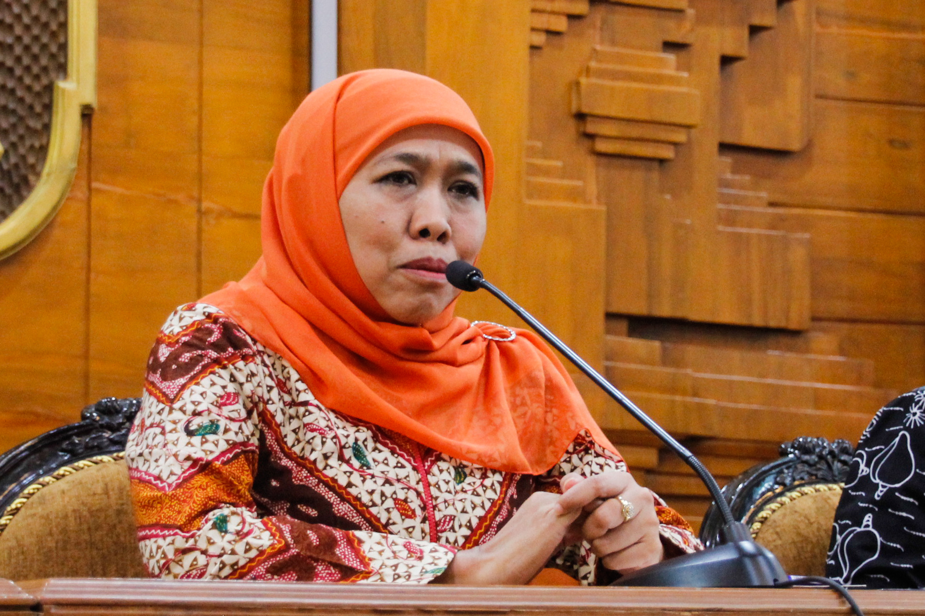 Gubernur Jatim, Khofifah Indar Parawansa. (Foto: Fariz Yarbo/Ngopibareng.id)