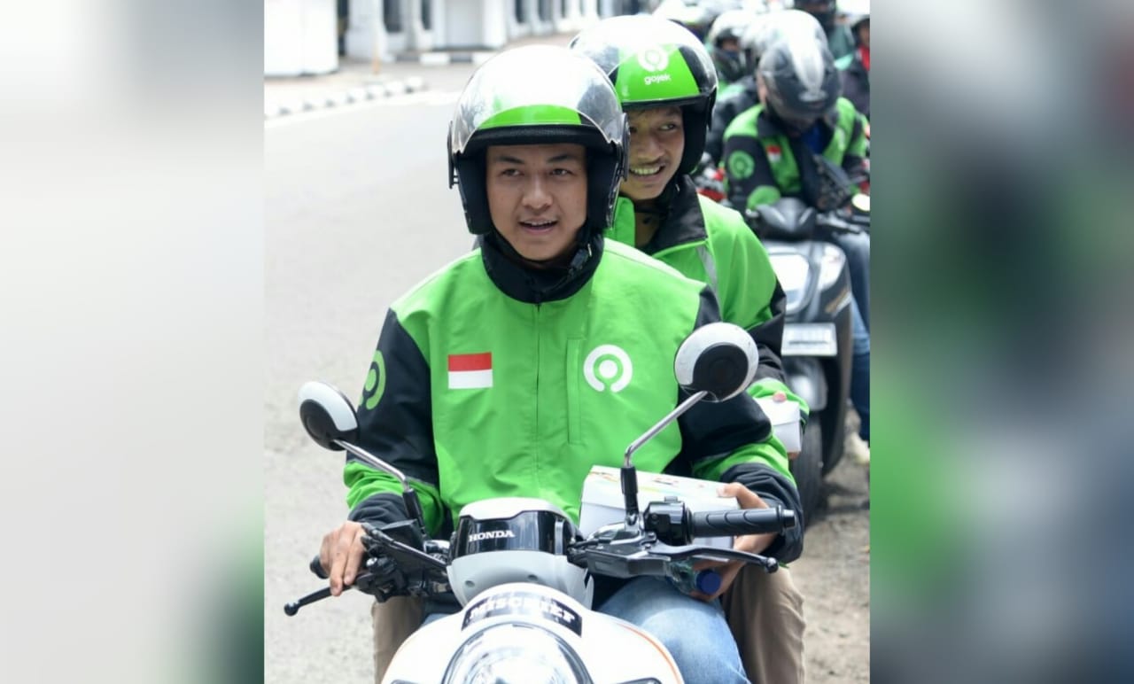 Mitra ojek online yang banyak terdampak atas penerapan PSBB. (Foto: Istimewa)