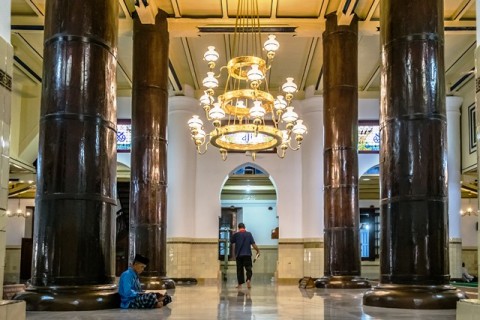 Masjid Agung Demak tampak dari dalam. (Foto: Dok/Ngopibareng.id)