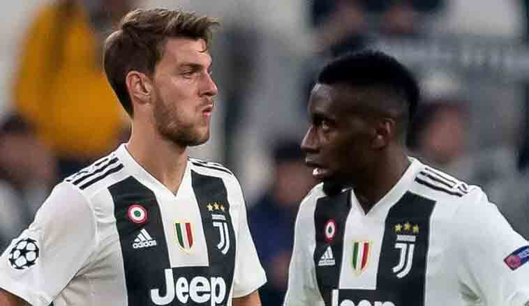 Daniele Rugani dan Blaise Matuidi, dilaporkan sembuh dari Covid-19. (Foto: skysport.com)