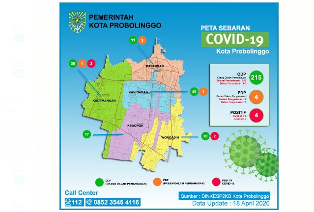 Kasus covid-19 di Probolinggo bertambah dua. (tangkapan layar)